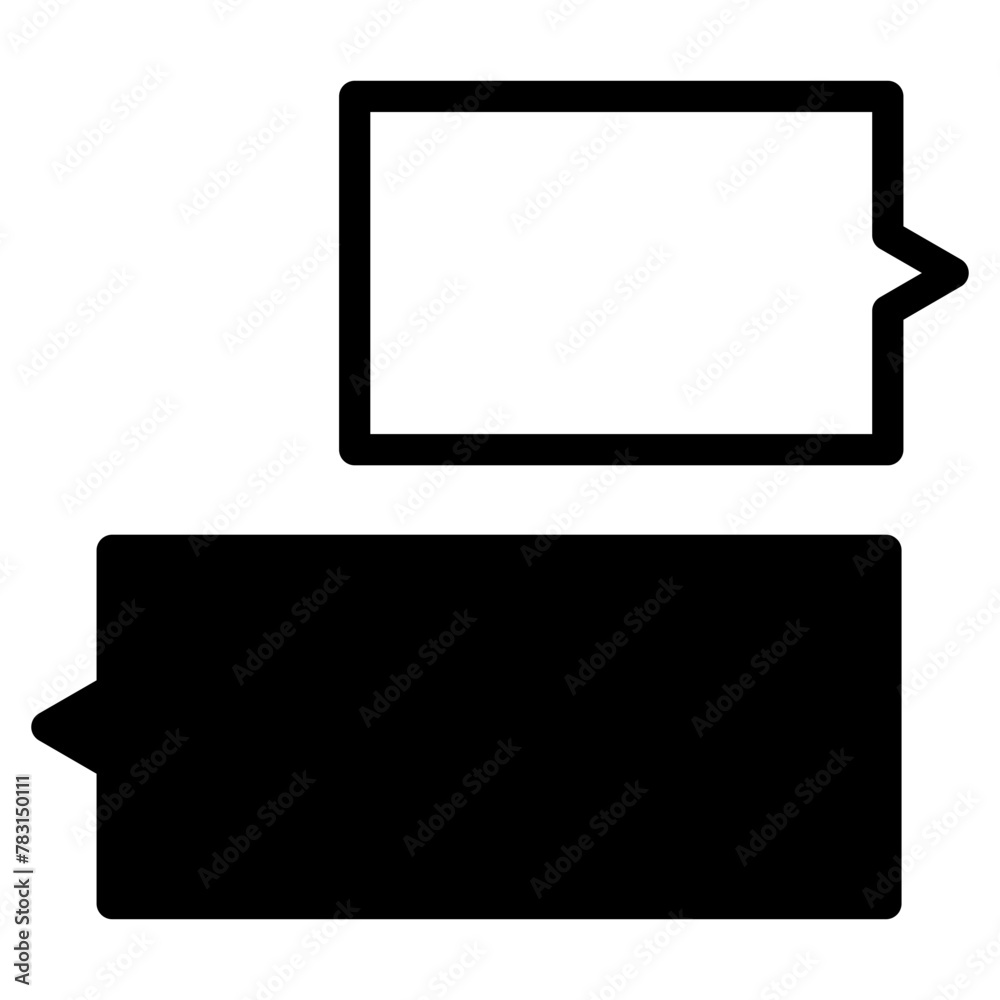 Chat vector icon. Talk speech bubble icon Chat vector icon. Talk speech bubble icon