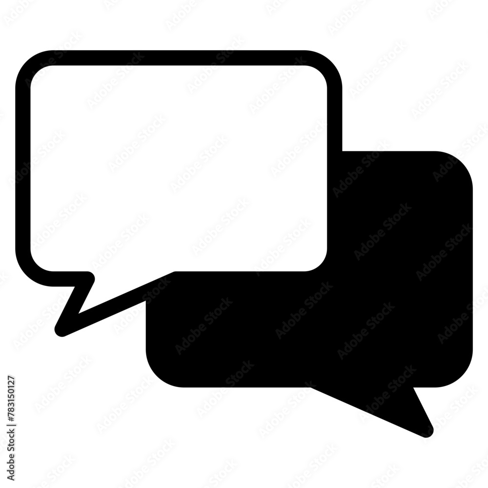 Chat vector icon. Talk speech bubble icon Chat vector icon. Talk speech bubble icon