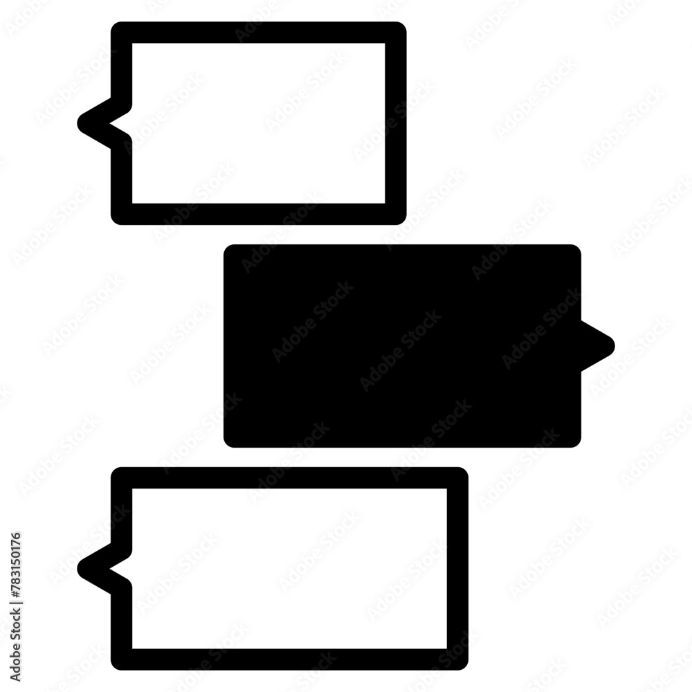 Fototapeta premium Chat vector icon. Talk speech bubble icon