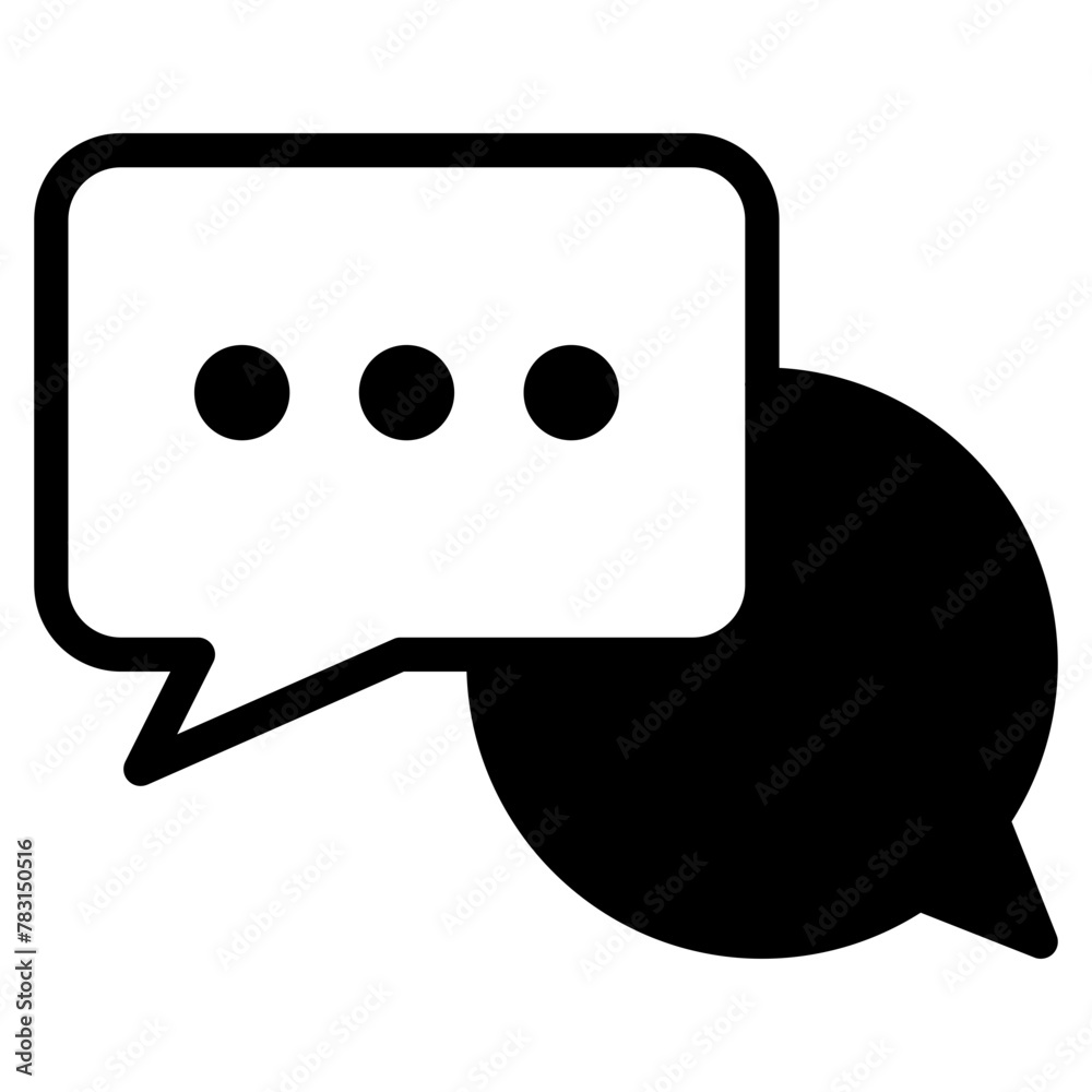 Chat vector icon. Talk speech bubble icon Chat vector icon. Talk speech bubble icon
