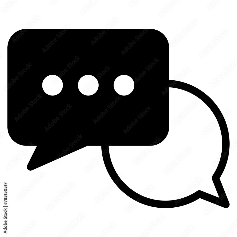 Chat vector icon. Talk speech bubble icon Chat vector icon. Talk speech bubble icon