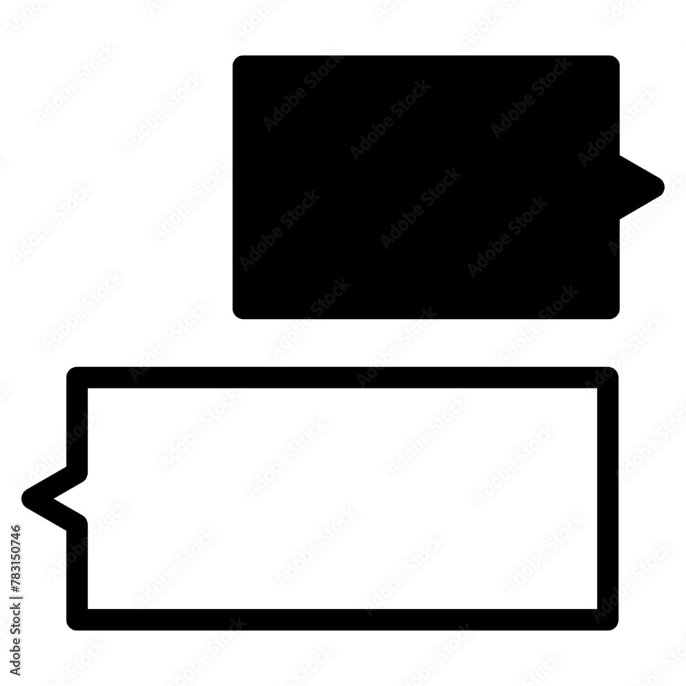 Chat vector icon. Talk speech bubble icon Chat vector icon. Talk speech bubble icon