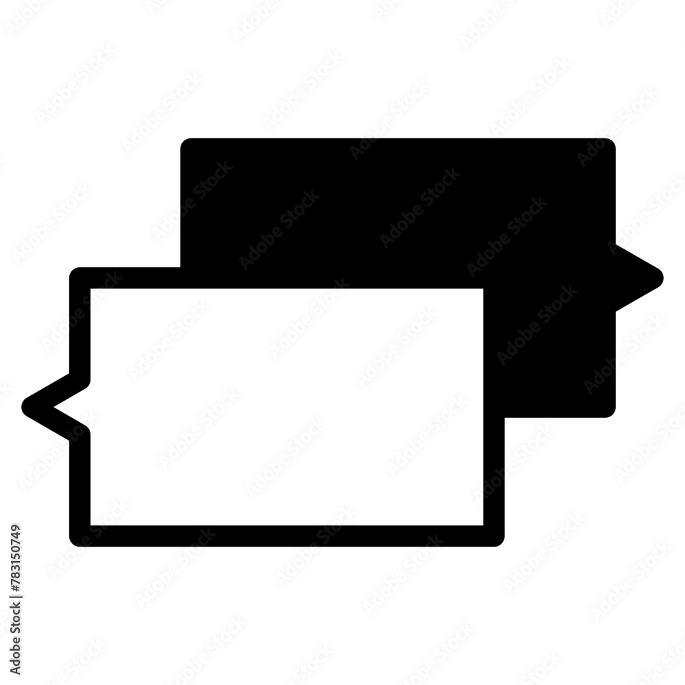 Chat vector icon. Talk speech bubble icon Chat vector icon. Talk speech bubble icon