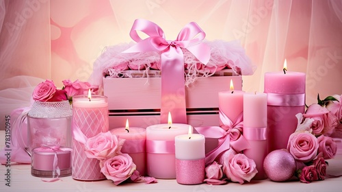 candles pink gift