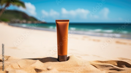 sunscreen brown tube