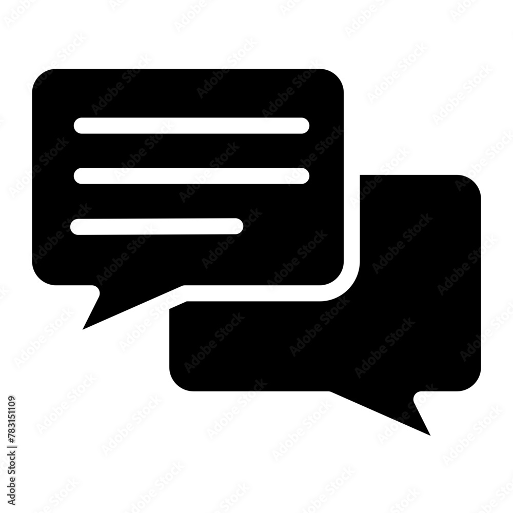 Chat vector icon. Talk speech bubble icon Chat vector icon. Talk speech bubble icon