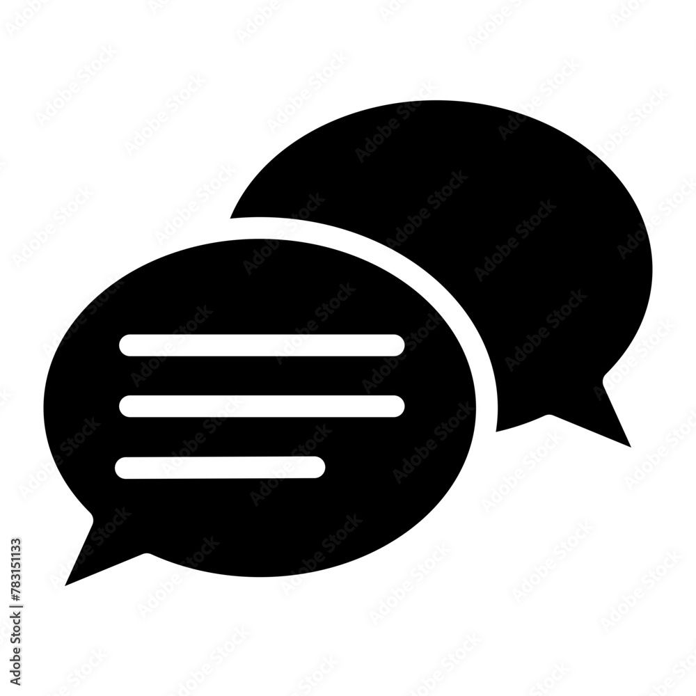 Chat vector icon. Talk speech bubble icon Chat vector icon. Talk speech bubble icon