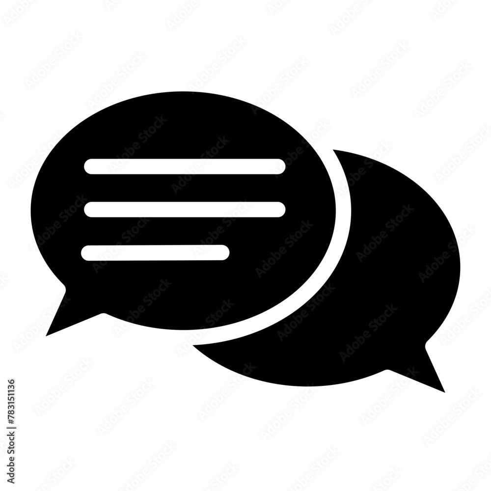 Chat vector icon. Talk speech bubble icon Chat vector icon. Talk speech bubble icon