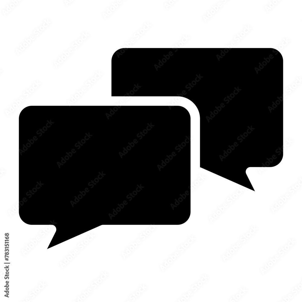 Chat vector icon. Talk speech bubble icon Chat vector icon. Talk speech bubble icon
