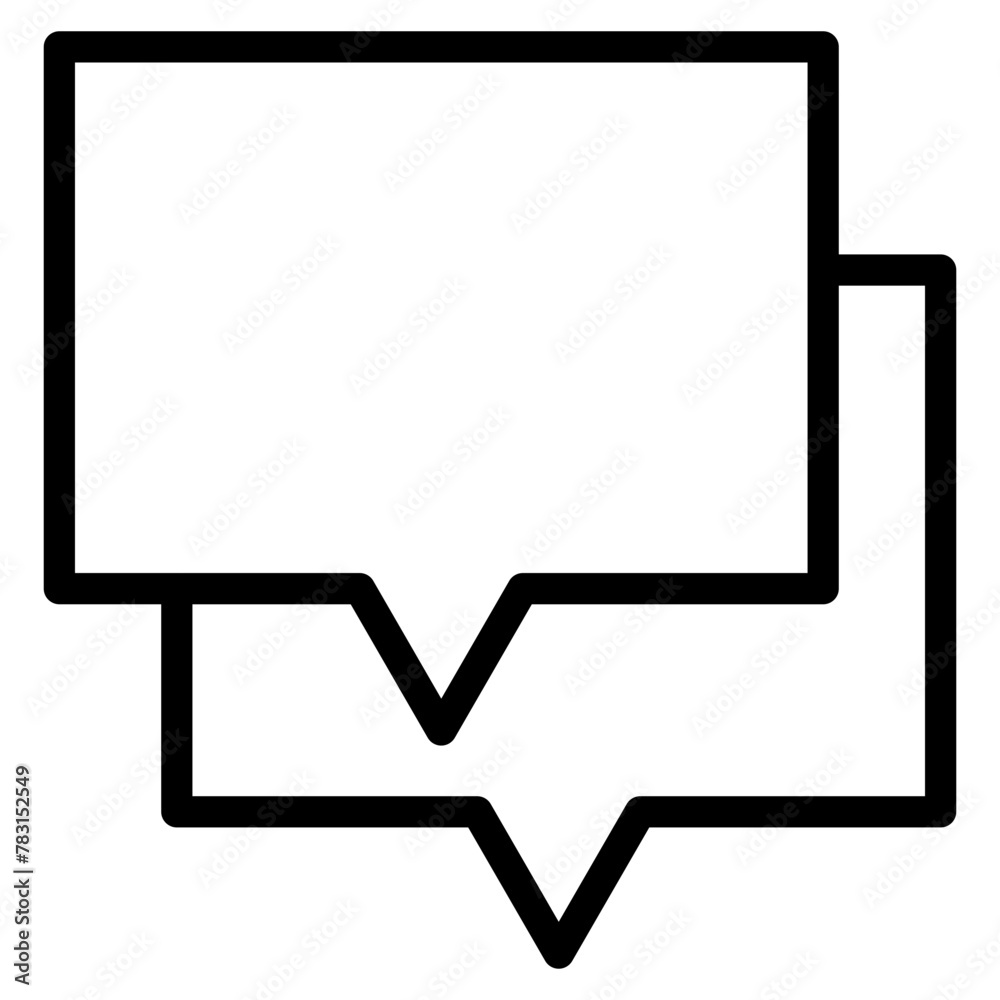 Chat vector icon. Talk speech bubble icon Chat vector icon. Talk speech bubble icon