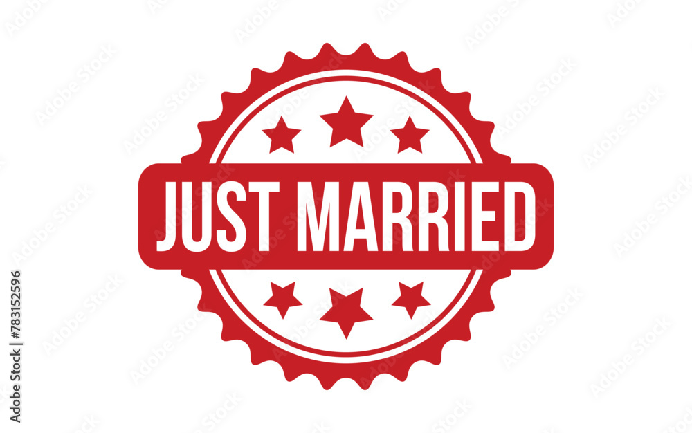 Just Married rubber grunge stamp seal vector Just Married rubber grunge stamp seal vector
