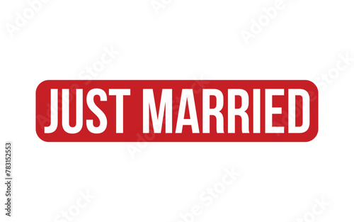 Red Just Married Rubber Stamp Seal Vector