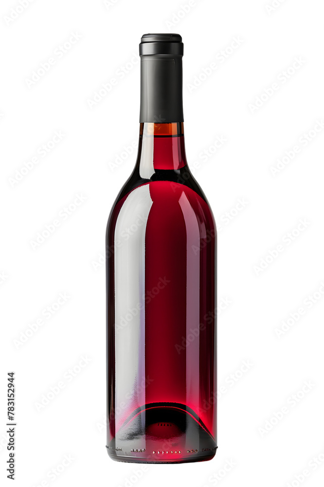 Red wine bottle isolated on transparent background Red wine bottle isolated on transparent background