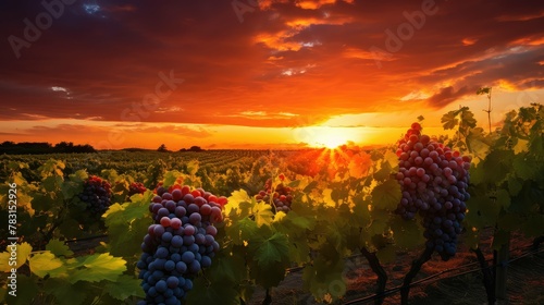 agriculture field grape background