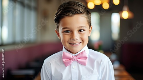 charm pink bow tie