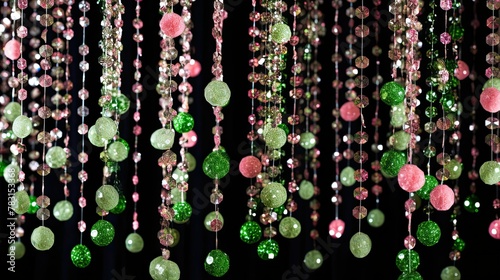 strs pink and green glitter Finally
