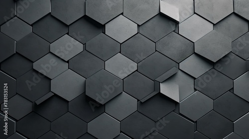 shot grey background hexagon