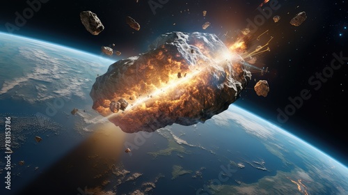 spacecraft asteroid impact photo