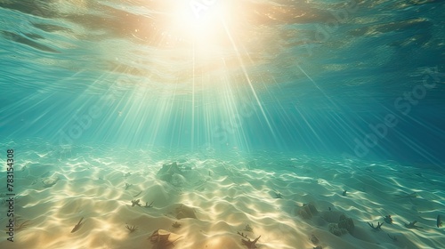 rays underwater sun