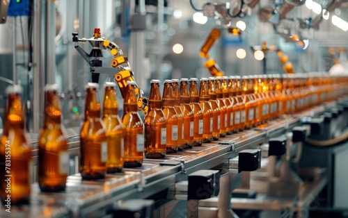 An automated brewery, where robots oversee the brewing process, ensuring consistency and quality in every batch of beer