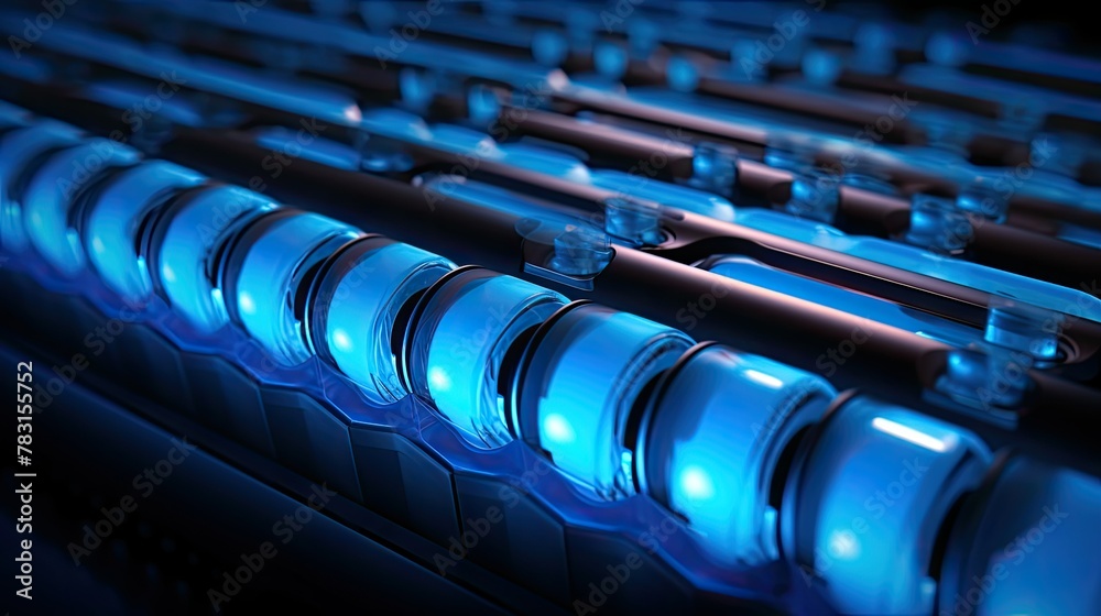 Fototapeta premium close electric car lithium battery pack