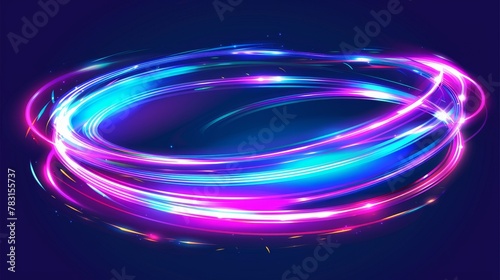 Flowing motion with glowing trails, sparks, and flare. Abstract background with glowing trails, sparks or flare.