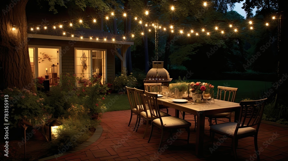 outdoor party string lights