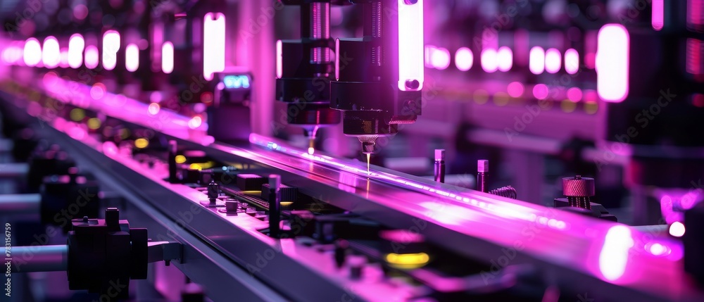The core of industry 4.0, robotic precision under neon guidance The core of industry 4.0, robotic precision under neon guidance