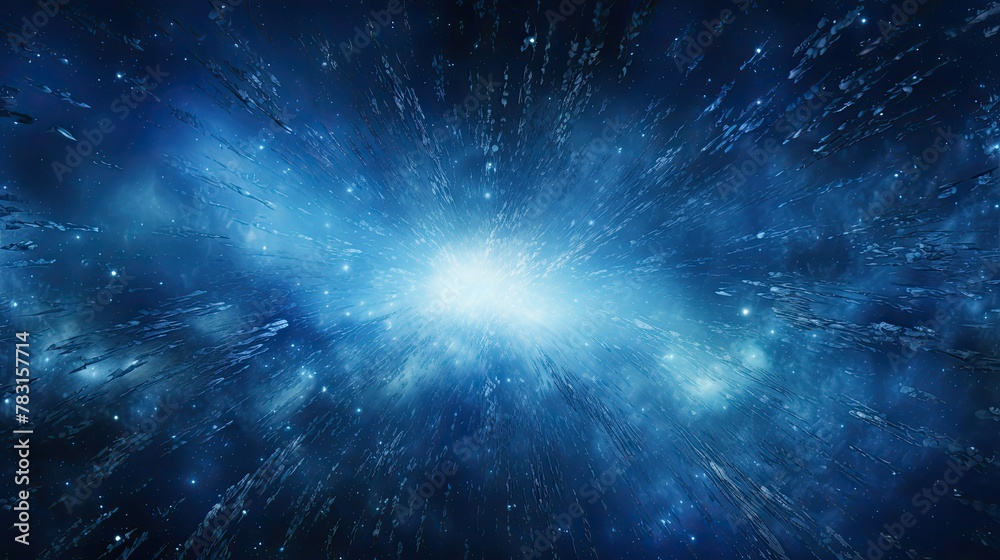 explosion blue star burst background