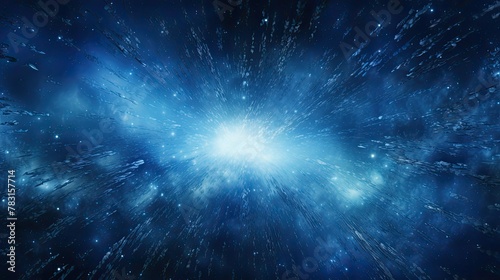 explosion blue star burst background