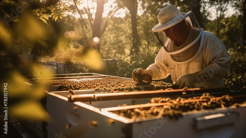 honeycombs honeybee bee farm