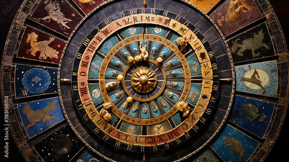 celestial astrology wheel