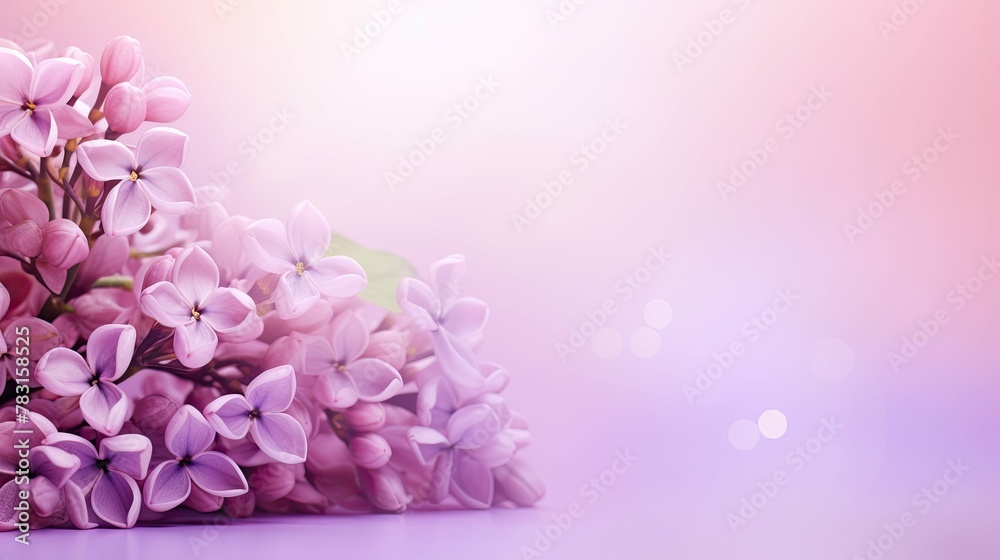 Fototapeta premium bouquet purple pink background