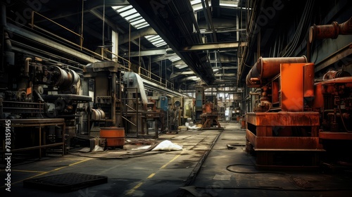 captures blurred industrial interior