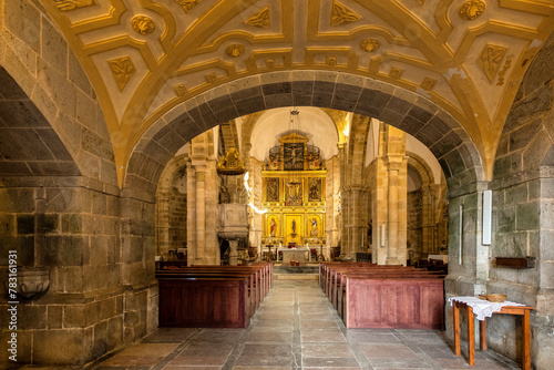Interior of Cornellana monastery, Asturias, Spain