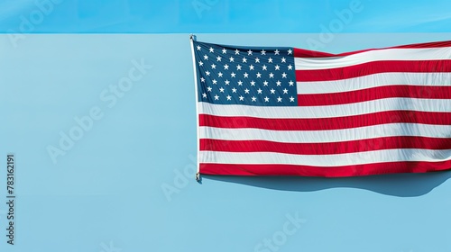 nation american flag light blue