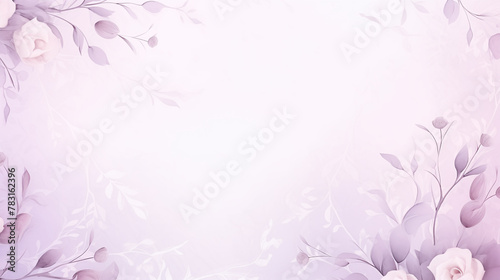 Pastel Floral Border, Gentle Spring Background with Copy Space