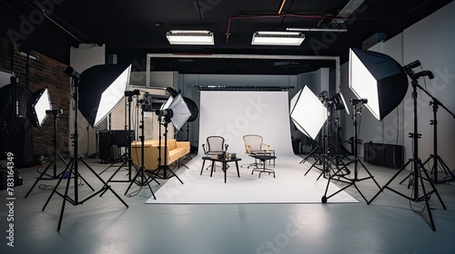 lit video studio lighting