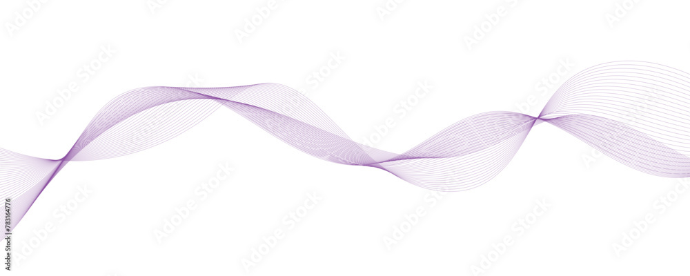  Vector illustration of purple wavy lines.