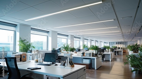 efficient led lighting fixtures © vectorwin