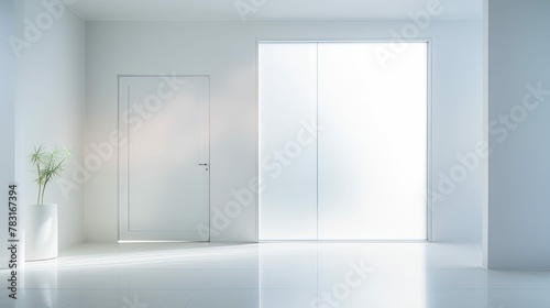 minimalist blurred interior doors