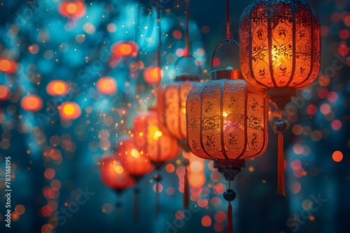 Ethereal Lanterns Aglow - A Diwali Night's Dream. Concept Festival Lights, Diwali Celebration, Lantern Decor, Night Photography, India Inspired
