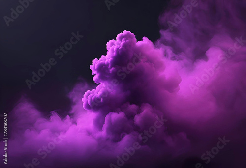 Purple smoke on a black background, Beautiful abstract background with purple smoke texture