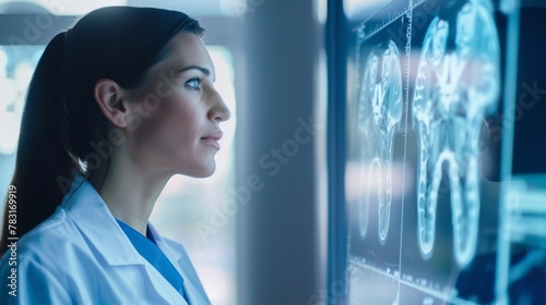 Female Scientist Analyzing Data on Computer Screen Free Download Female Scientist Analyzing Data on Computer Screen - GFXLoad