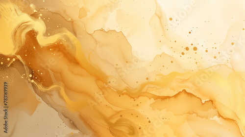 Liquid gold aquarelle