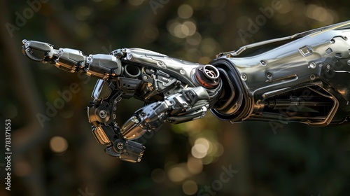 hand of a robot pointing in high resolution and high quality