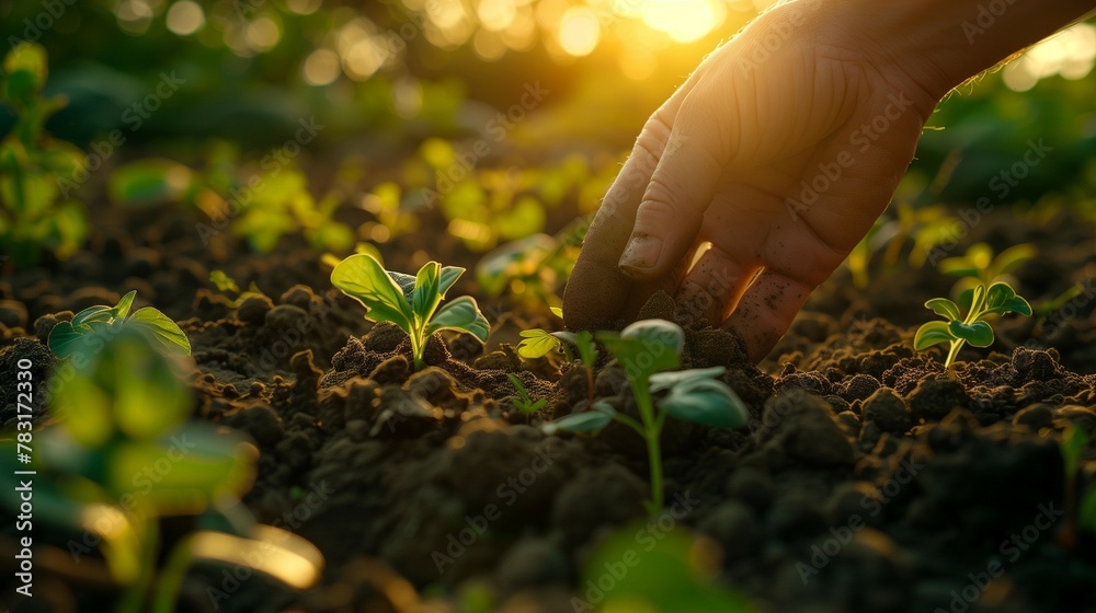Fototapeta premium Planting the Seeds of Success, generative ai