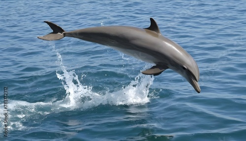 A-Dolphin-Diving-Gracefully-Into-The-Water-