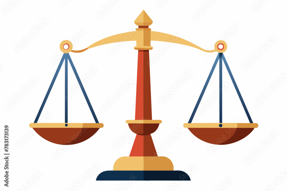 law scales, real print Style, white background law scales, real print Style, white background