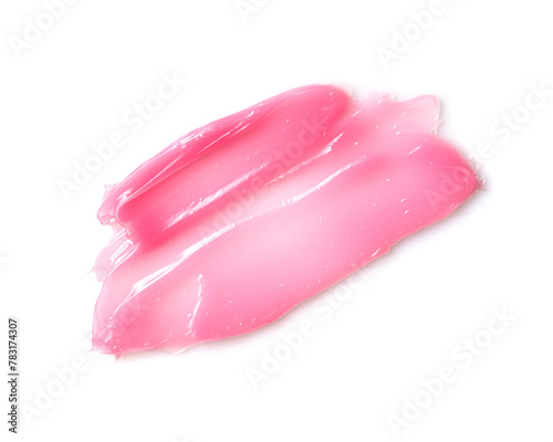 Pink cosmetic smear or swatch of lip gloss, nail polish or other products © viktoriya89